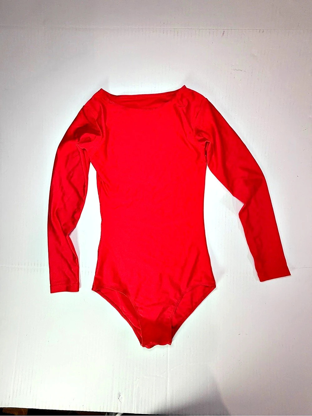 Red Long Sleeve Bodysuit